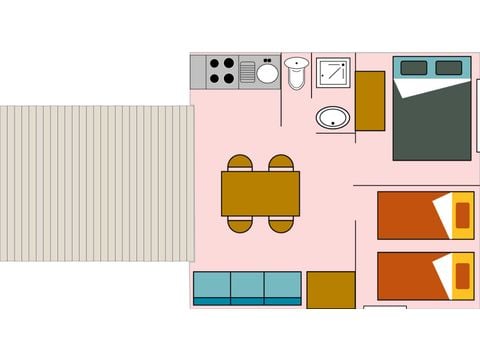 Bungalow 4 personen - Sumatra + Clim