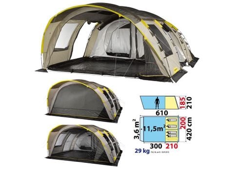 Tienda 4 personas - READY TO CAMP (colchones de aire)