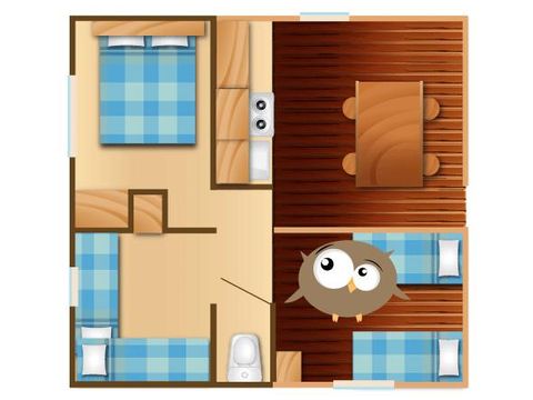 BUNGALOW TOILÉ 6 personnes - TITHOME