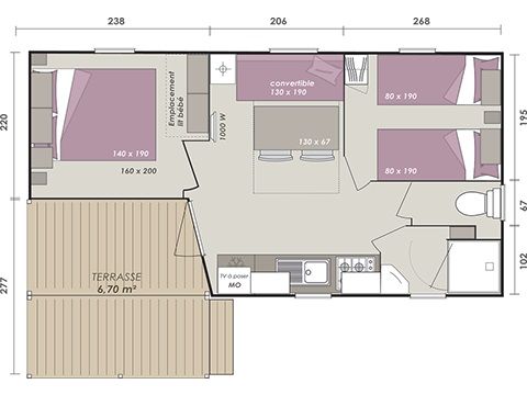 BUNGALOW 6 personnes - AKOYA