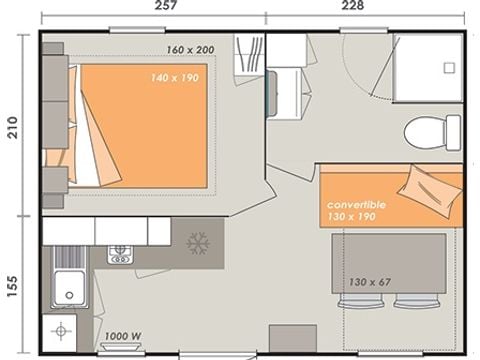 Mobile home 4 persons - ALOHA
