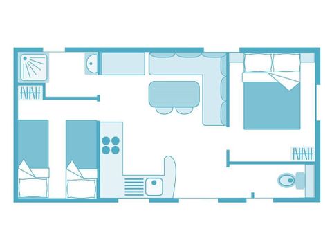 CASA MOBILE 4 persone - Cottage tropicale