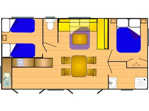 Mobilhome 6 personnes - Riviera 860-2 CD