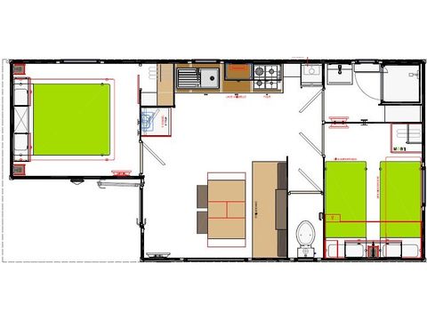 Mobile home 4 persons - Borneo