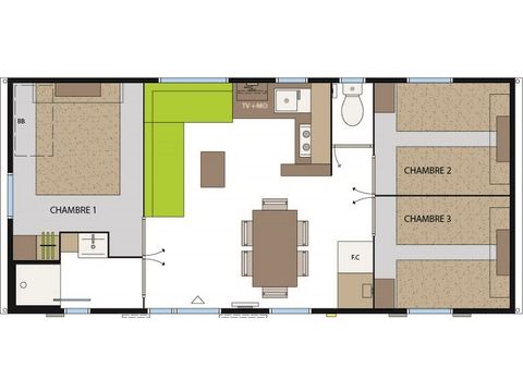 Mobile home 6 persons - Seychelles