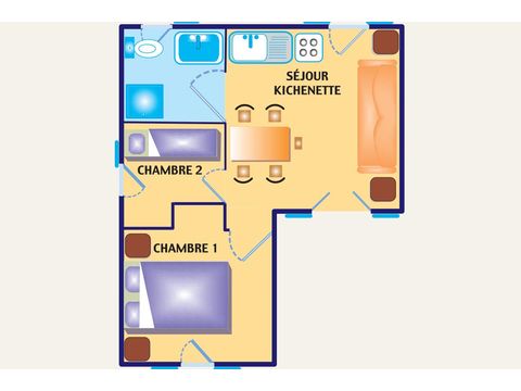 Villa 6 persons - TV - CLIM