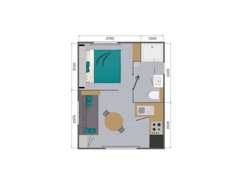 Mobile home 2 persons - Cottage Belvèdere 2p 1bed 1sdb