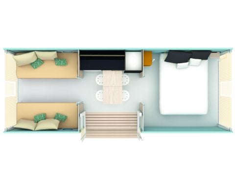 Tent 4 personen - Coco Sweet 2bed - INSOLITE - 16m² overdekt terras - geen TV