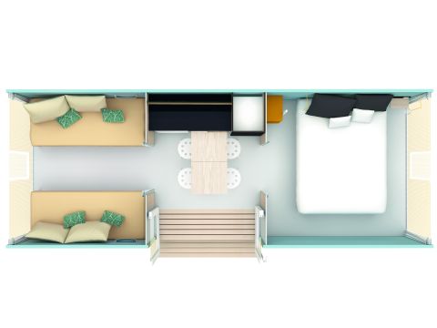 TIENDA DE CAMPAÑA 4 personas - Coco Sweet 2bed - INSOLITE - 16m² terraza cubierta - sin TV