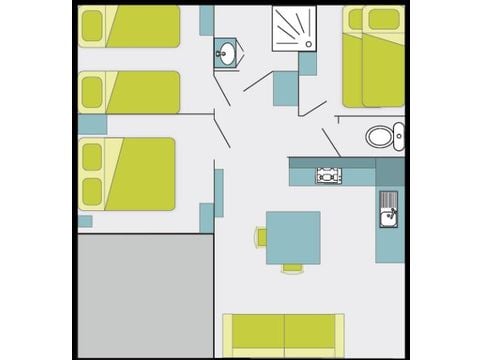 CHALET 6 persone - Cottage Premium 3ch | PREMIUM - terrazza coperta da 32 a 40m² - TV - LV