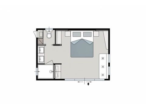 STACARAVAN 2 personen - Mini Suite (geen keuken)