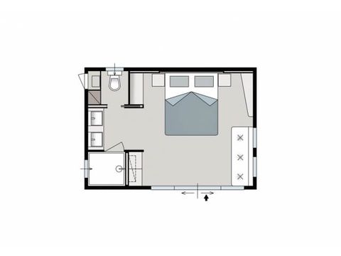 Mobile home 2 persons - Mini Suite (no kitchen)