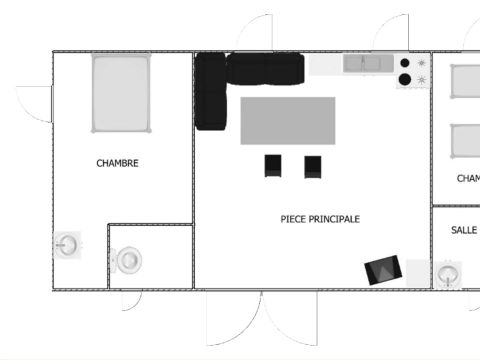MOBILE HOME 4 people - 2-bedroom staircase