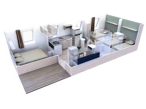 MOBILHOME 8 personas - Mobile Home Evolution 4 Habitaciones 6/8 Personas Aire acondicionado + TV