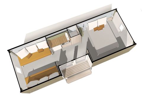 CANVAS BUNGALOW 4 people - COCO SWEET sleeps 4 - 2 bedrooms, no sanitary facilities, not air-conditioned