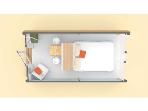 Glampingtent 2 personen - COCO SWEET 2 personen - 1 slaapkamer, geen sanitair, geen airconditioning