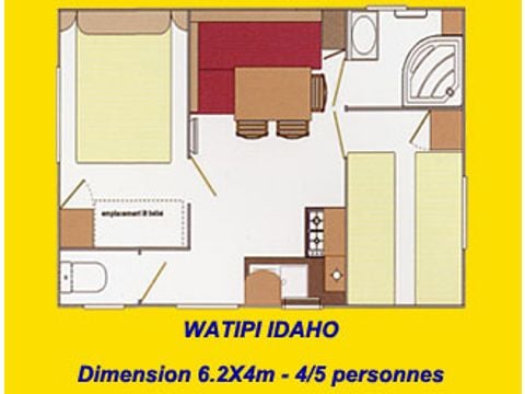 MOBILHOME 4 personas - IDAHO 2 habitaciones - TV