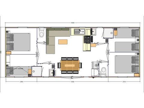 MOBILE HOME 8 people - 4 bedroom cottage 40m².