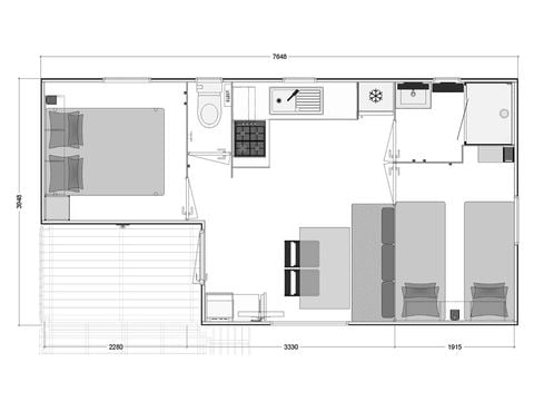 CASA MOBILE 4 persone - Alloggio 4 FEUILLES 2 camere da letto