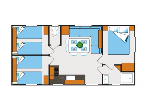 BUNGALOW 8 personnes - CLIM - TV