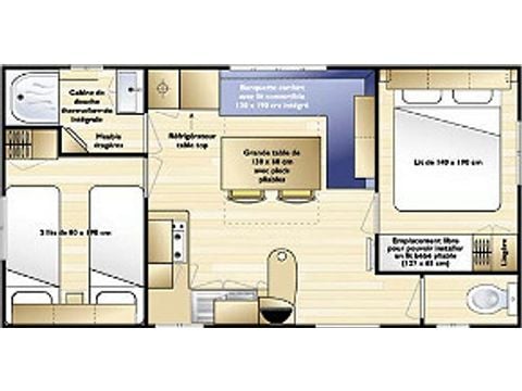 BUNGALOW 6 personnes - IRM 2 chambres