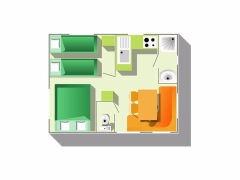 Mobile home 4 persons - Sun Roller Bamboo