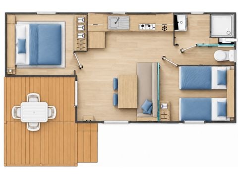 Mobilhome 4 personnes - 2 chambres