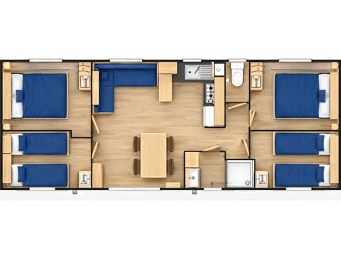 Mobilhome 8 personnes - 4 chambres