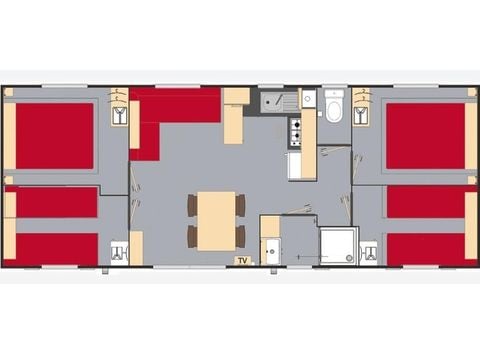 MOBILHOME 8 personas - 4 habitaciones