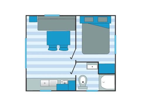 MOBILE HOME 2 people - 1 bedroom