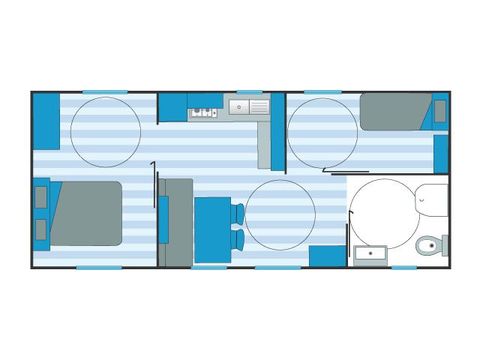 MOBILE HOME 4 people - PMR - 2 bedrooms