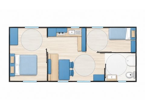 Mobilhome 4 personnes - PMR - 2 chambres