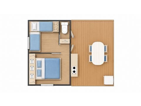 Mobilhome 4 personnes - Tithome - Sans salle de bain