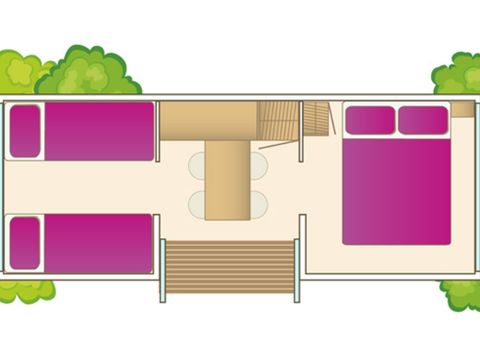 BUNGALOW IN TELA 4 persone - Tenda Coco sweet (senza servizi igienici)