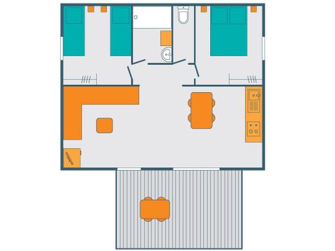CHALET 6 people -  CHALET BOIS CONFORT 4-6 Persons 35m2 2 Bedrooms
