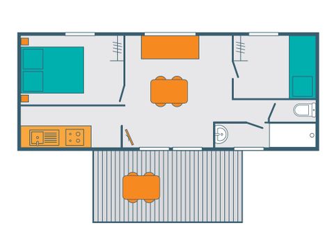 CHALET 4 people - CHALET BOIS CONFORT 4 People 29m2 2 Bedrooms