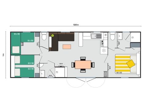 Mobile home 6 persons - Charmette 6 PERS