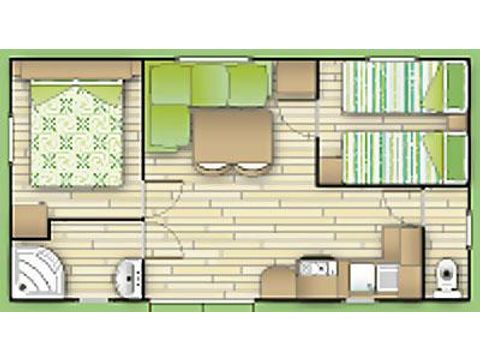 Stacaravan 6 personen - COMFORT