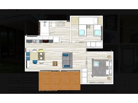 BUNGALOW 5 personnes - Bungalow Cubik - 2 chambres
