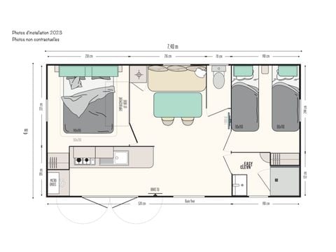 MOBILE HOME 4 people - Family Premium 26m² Clim TV
