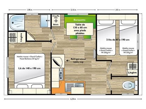 MOBILHOME 4 personnes - VENUS