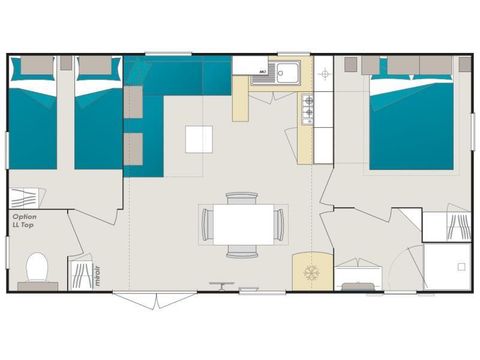 MOBILHOME 5 personnes - Premium 30m² (2 chambres)