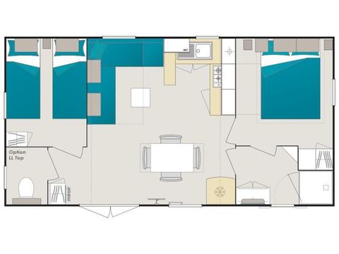 MOBILHOME 5 personas - Premium 30m² (2 dormitorios)