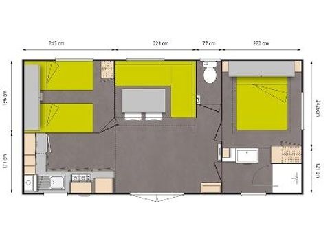 Stacaravan 4 personen - Standaard