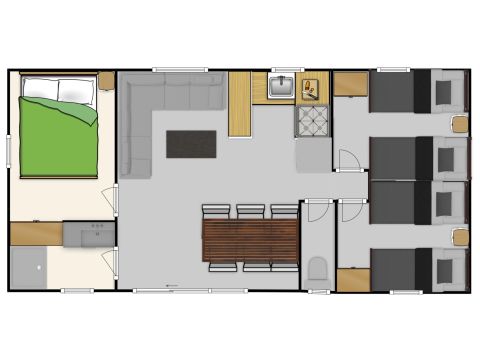 CHALET 6 persone - LES TREFLES - 3 camere da letto