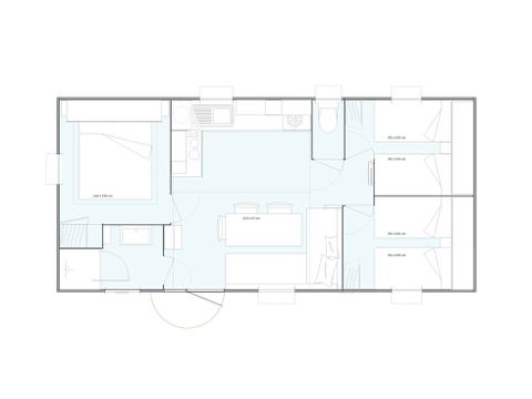MOBILHOME 6 personas - Mobil home | Premium | 3 Dormitorios | 6 Pers. | Terraza elevada | TV