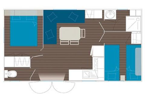 MOBILHOME 6 personas - Confort - 2 habitaciones