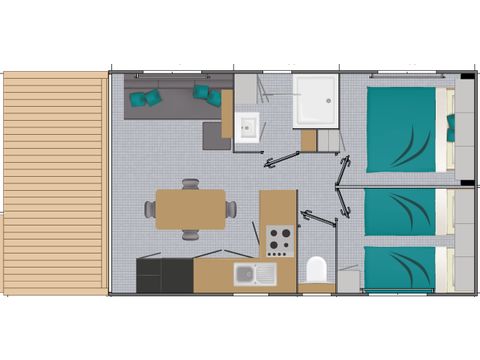Mobile home 4 persons - Presta+ - Clim+Tv