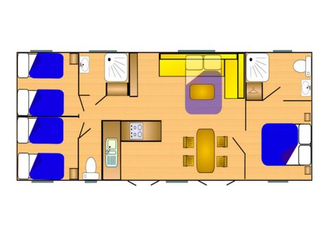 Mobile home 7 persons - Riviera 1050-3 CD