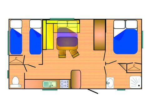 Mobile home 6 persons - Riviera 750-2 CD